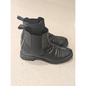 Taos Tender Chelsea Ankle Boots Women's Size 38 EU 7 - 7.5 US Black Leather